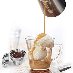 Sesama Reusable Coffee Pods Adapter Stainless Steel Converter Holder Compatible with Nespresso Vertuo ENV135 GCA1 Machine Brewing Espresso Original line Coffee Flavor, Sliver - Image 2