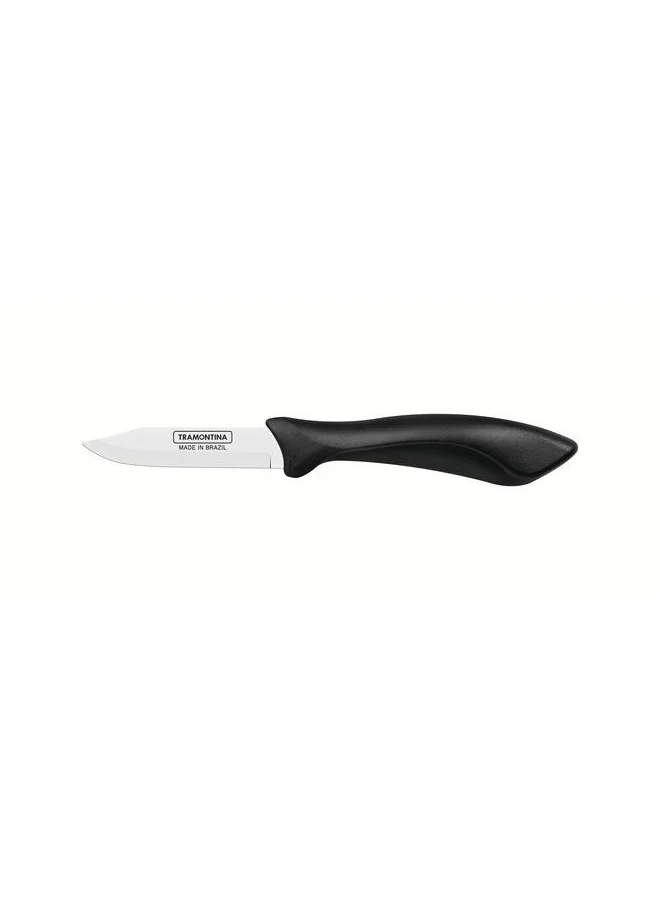 ترامونتينا Tramontina Affilata 3 Inches Vegetable and Fruit Knife with Stainless Steel Blade and Black Polypropylene Handle