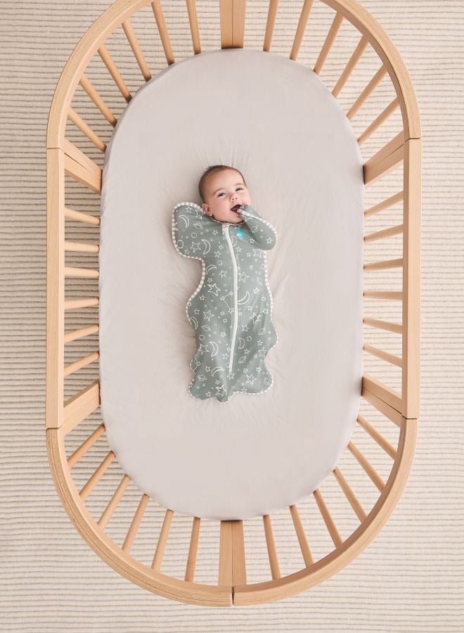 لاف تو دريم قماط UP من الخيزران الأصلي بنجوم وقمر، زيتونيير/متوسط - Image 1