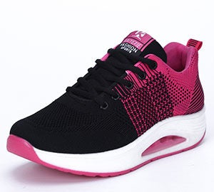 Generic Breathable Low-Top Dance Sneakers with Air Cushion Rose Red