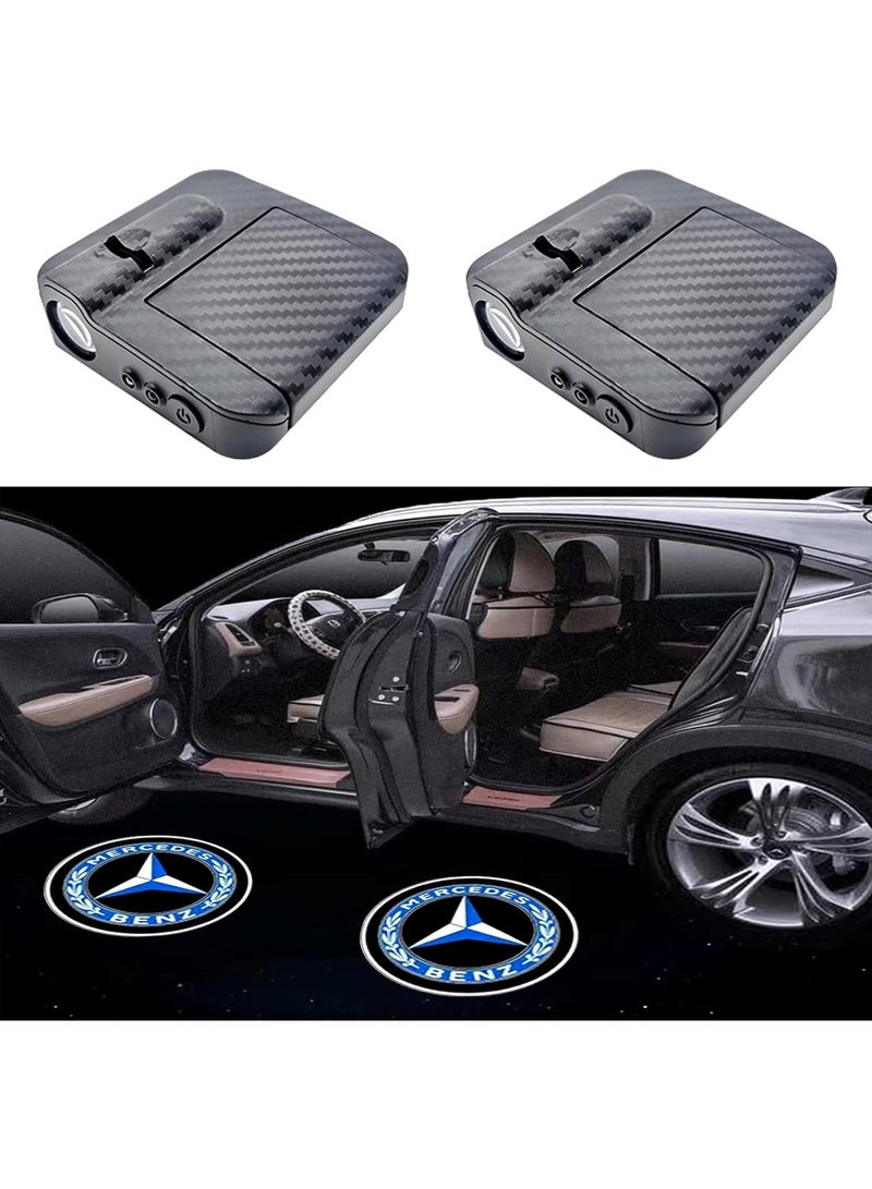 Generic Mercedes-Benz Car Door Logo Light – 2Pcs LED Ghost Shadow Welcome Lights, Wireless Projector Puddle Lamp for Benz Models, Easy Installation, No Drilling - Image 1