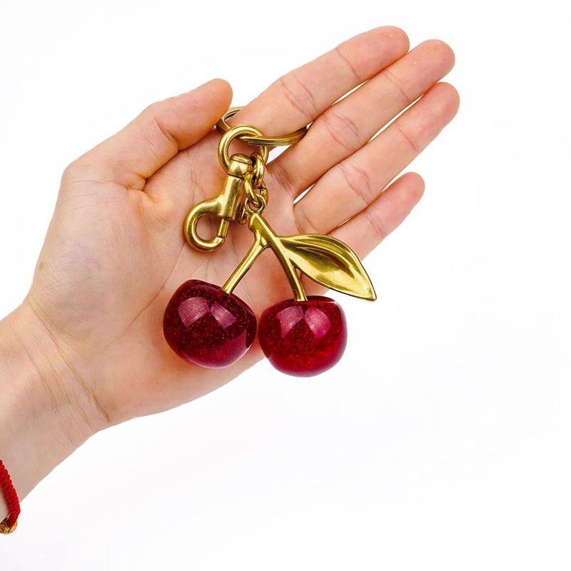 FASTFAIRY FASTFAIRY Keychain Cherry Bag Charms Purse: Key Chains Women Cute - Car keyrings leather handbags - Valentines Day Gifts  - Image 4