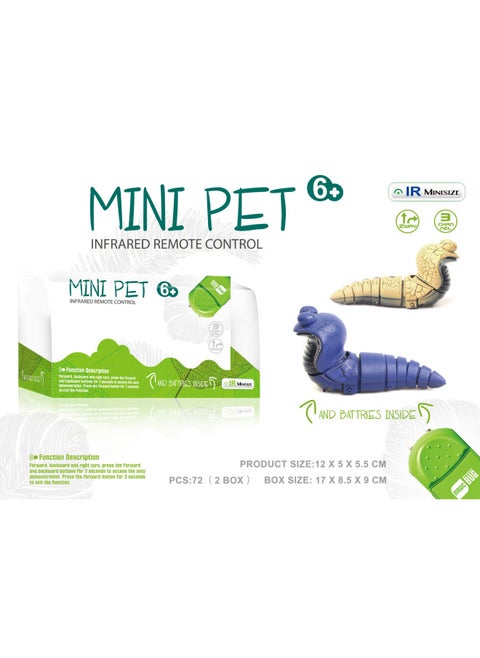 Explosions Strange Simulation Remote Control Animal Infrared Trick Remote Control Snake Remote Control Caterpillar Toy-Color:Remote Control Beige/Blue Small Cobra