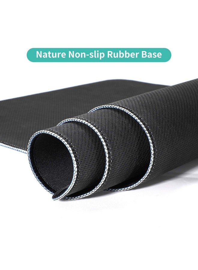 داينيبي لوحة ماوس ألعاب رفيعة ممتدة من Dynippy (31.5 × 11.8 × 0.08 بوصة) مع حواف مخيطة لوحة ماوس كبيرة طويلة XXL لوحة مفاتيح ولوحة ماوس حصيرة مكتب للألعاب والمكتب والمنزل - زهر اللوز - Image 5