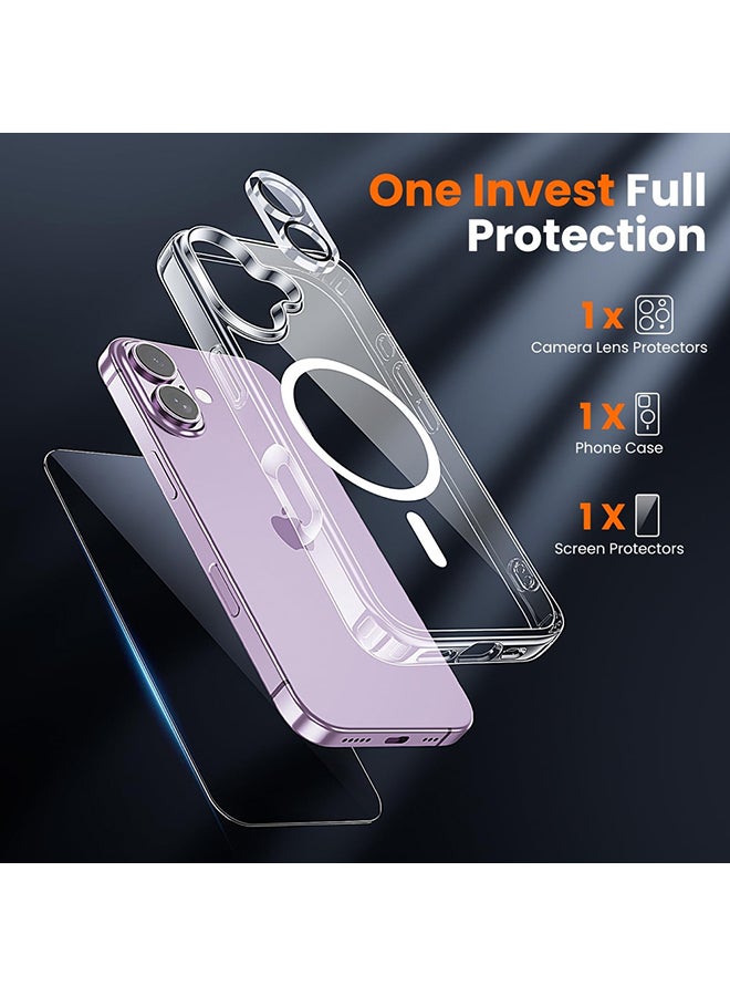 O Ozone (3 in 1) Magnetic Case Compatible with iPhone 17 Cover with Front Tempered Glass Screen Protector & Camera Lens Protector & Anti-Yellowing Shockproof Cover - Image 2
