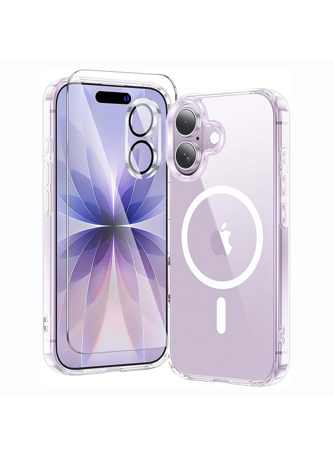 O Ozone (3 in 1) Magnetic Case Compatible with iPhone 17 Cover with Front Tempered Glass Screen Protector & Camera Lens Protector & Anti-Yellowing Shockproof Cover - Image 1