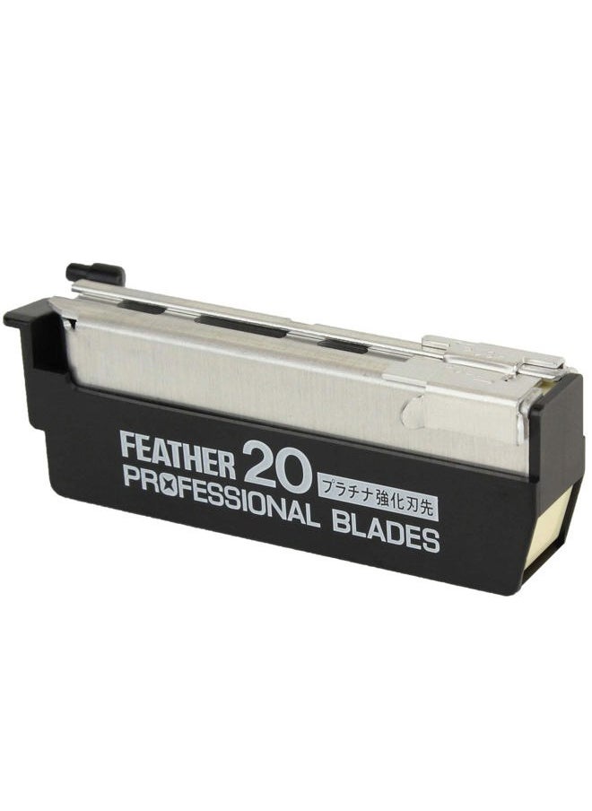 Feather Artist Club Professional Razor Blades - (5 Pack of 20) - Single Straight Edge Razor Blade Refills for Shaving - For Men & Barber  - Image 5