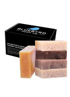 BLUEBYRD SOAP CO. BLUBYRD Goats Milk Bars Soap Set - 5 Piece Soap for Eczema Psoriasis Soap, Nature Goats Soaps Bars, Organic Goat's Milk Natural Soaps Bars for Kids, Men, Women (Goatmilk) 