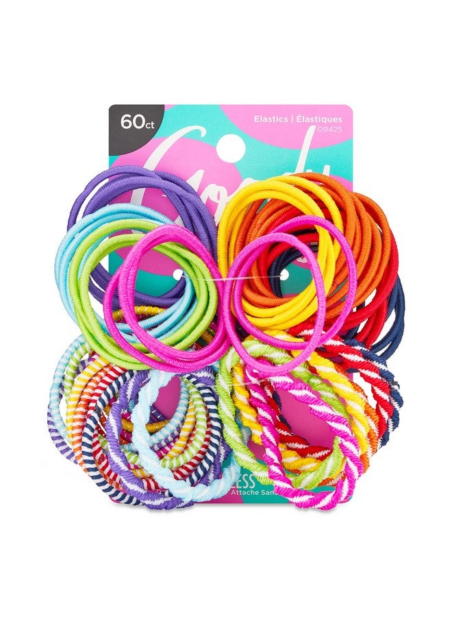 قودي  ربطات شعر مرنة للأطفال من جودي - 60 ربطة، ألوان متنوعة، 2 مم، إكسسوارات شعر بدون ألم للبنات والأولاد، مصممة لضفائر طويلة الأمد، ذيل حصان، وغيرها، للشعر الناعم - Image 1