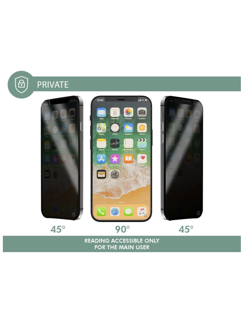 FORCE - Force Glass iPhone 13 / 13 Pro / 14 Flat Private Screen Protector Lifetime Warranty - Image 1