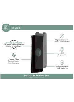 FORCE Force Glass iPhone 13 / 13 Pro / 14 Flat Private Screen Protector Lifetime Warranty  - Image 3