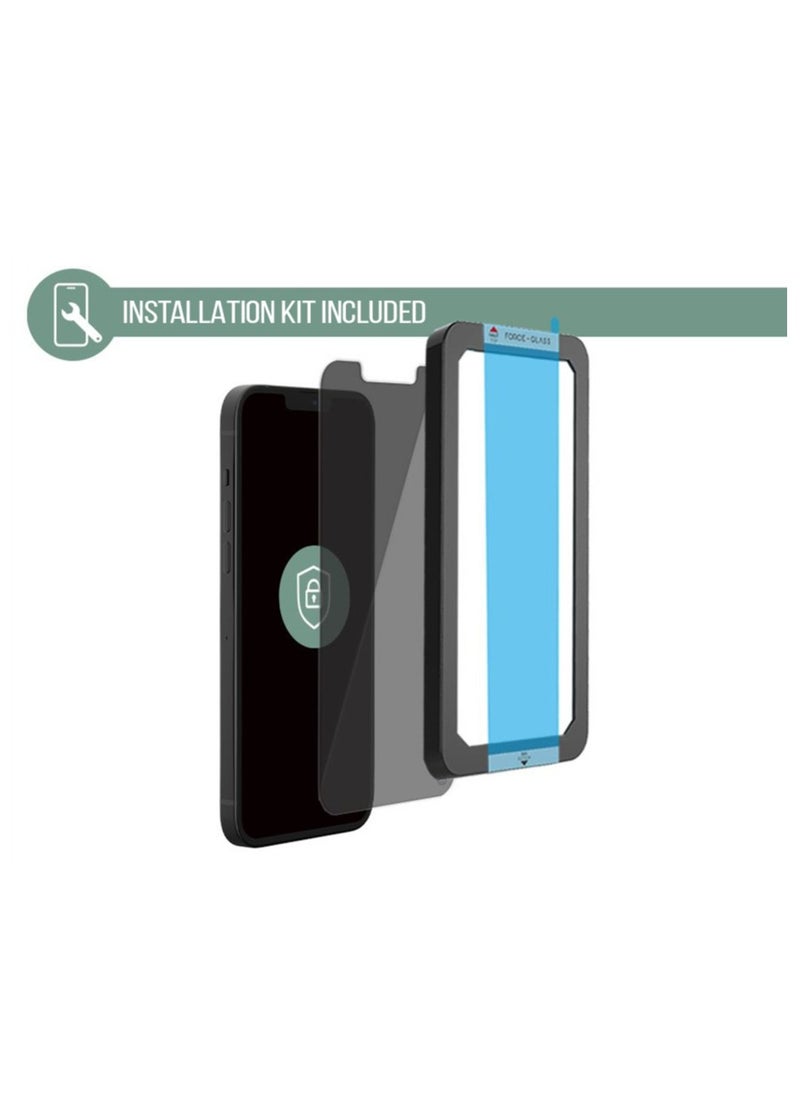 FORCE - Force Glass iPhone 13 / 13 Pro / 14 Flat Private Screen Protector Lifetime Warranty - Image 1