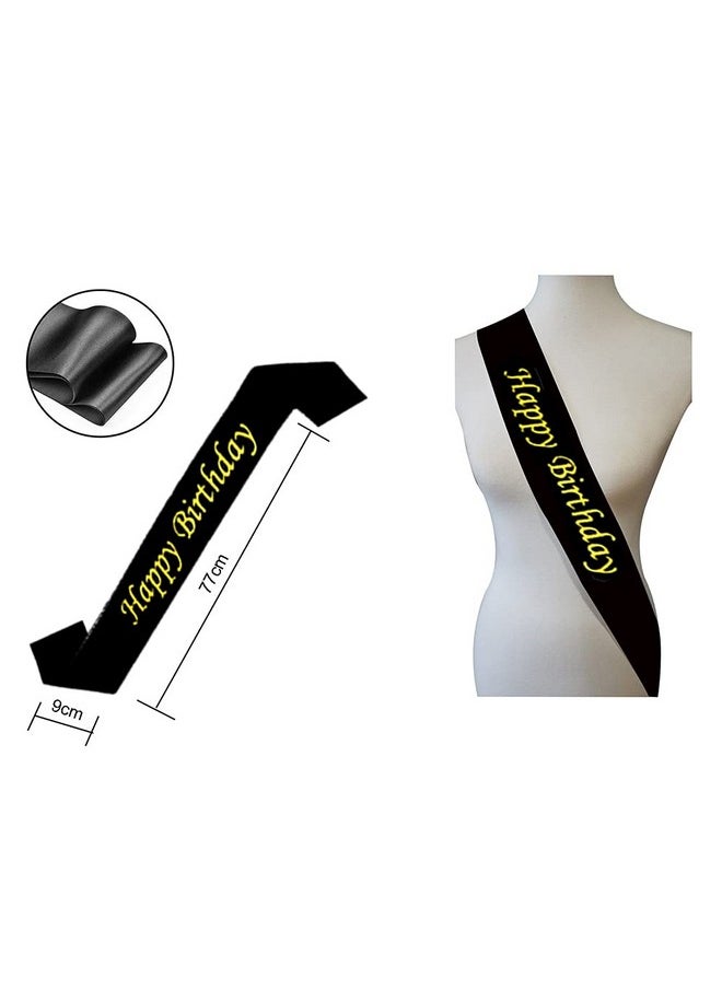 santonila - Red 16Th Birthday Decorations Happy Birthday Banner Sash Cheers To 16 Years Cake Topper Number 16 Confetti Latex Balloons Black Tinsel Foil Fringe Curtains For Girls 16 Years Old Birthday Party - Image 1