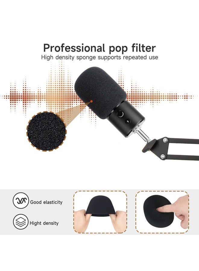 WIBOND Razer Seiren X Mic Boom Arm Stand with Mic Foam Cover - Suspension Mic Stand and Windscreen with 2 pcs Cable Sleeve Compatible with Razer Seiren X Streaming Microphone - Image 5
