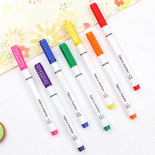 Trusmile Trusmile 8Pcs Clothes Textile Markers Fabric Paint Pens DIY Crafts T-Shirt Pigment Painting Pen Writing Liner Marker Pen - Image 3