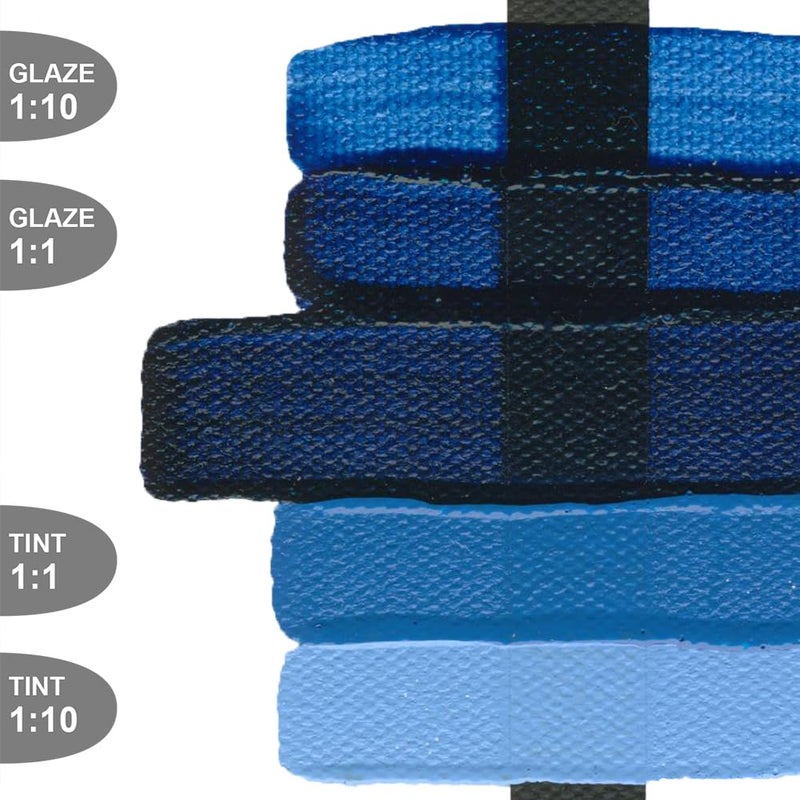 GOLDEN Fluid Acrylics, Prussian Blue Hue, 4 fl. oz. Bottle, Professional Acrylic Paint, Semi-Transparent - Image 2