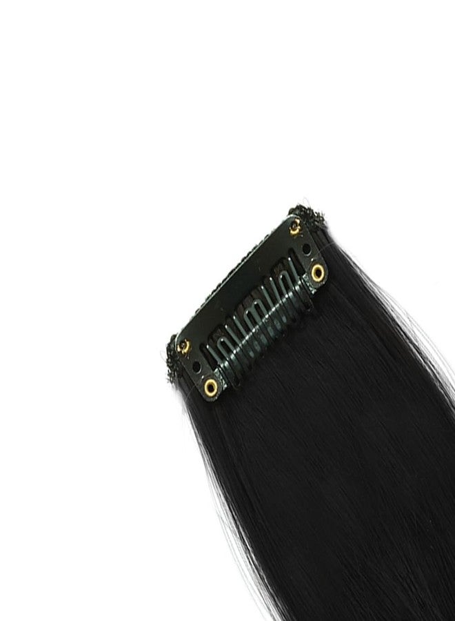 VIVIAN 2Pcs Wavy Side Bang Synthetic Hair Side Covers Wave Fringe Hair Extensions for Women Girls (Brown Color) - Image 3