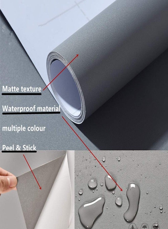 UPREDO Solid Color Matte Textured Vinyl Peel and Stick Wallpaper Adhesive Paper Wallpaper Shelf Liner Home Decorative Paper,15.8inch by 79inch (Yellow) - Image 5