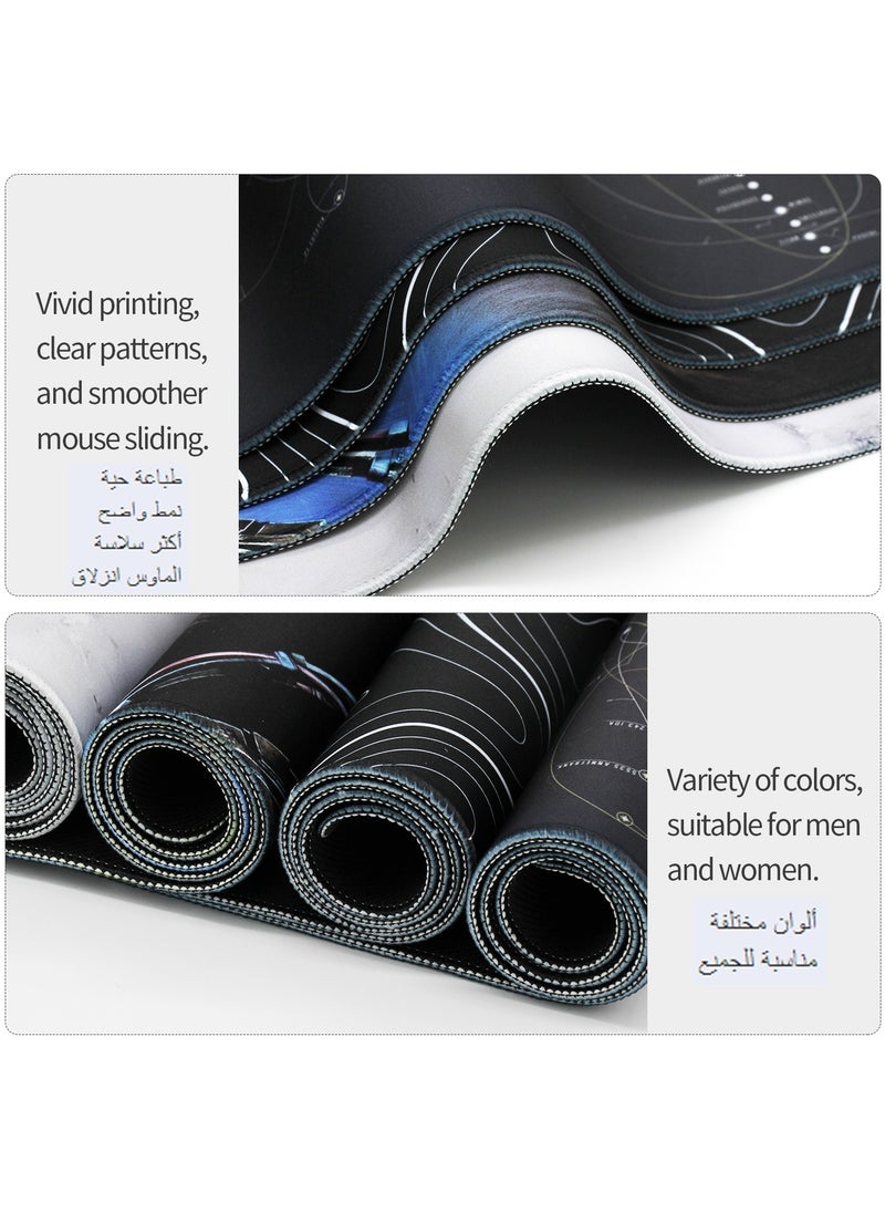 Large Mouse Pad Extended Gaming Mouse Pad Non-Slip Rubber Base (800 * 300 * 3mm）Black