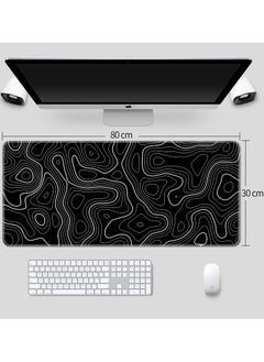 Generic Large Mouse Pad Extended Gaming Mouse Pad Non-Slip Rubber Base (800 * 300 * 3mm）Black  - Image 1
