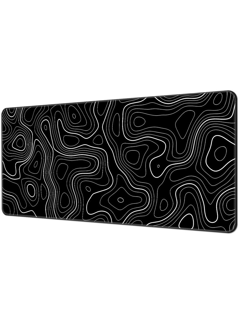 Generic Large Mouse Pad Extended Gaming Mouse Pad Non-Slip Rubber Base (800 * 300 * 3mm）Black  - Image 2