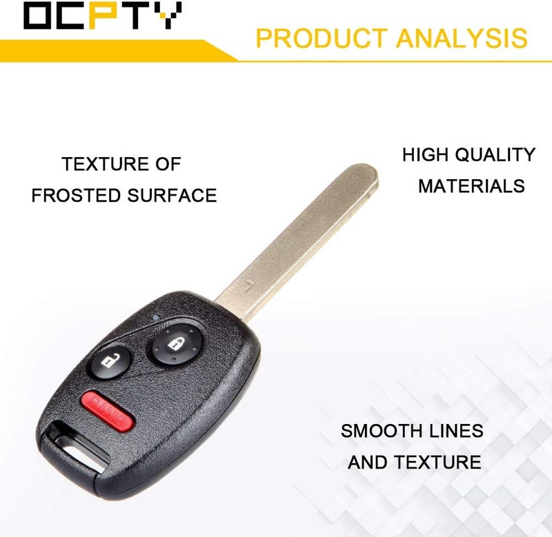 OCPTY 1X Uncut Keyless Entry Remote Control Key Fob Transmitter Replacement for Honda Vehicles - Image 3