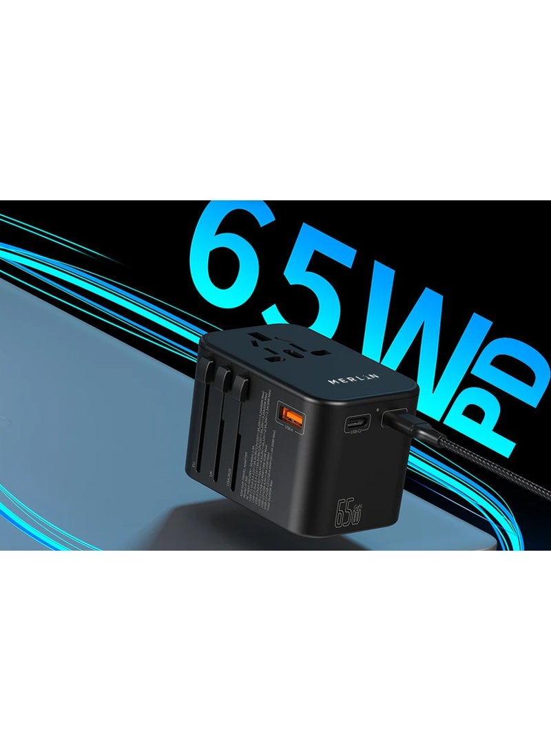 MERLIN TRAVEL MATE PRO GAN TURBO 65W PD ADAPTER - Image 4