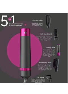 General 5 in 1 Dryer Brush, Blow Dryer & Volumizer Styler Hot Air Brush, Negative Ionic Electric Hair Curler Straightener Brush, Detachable & Interchangeable Brush Head with Fabulous Package (5 IN 1)  - Image 2