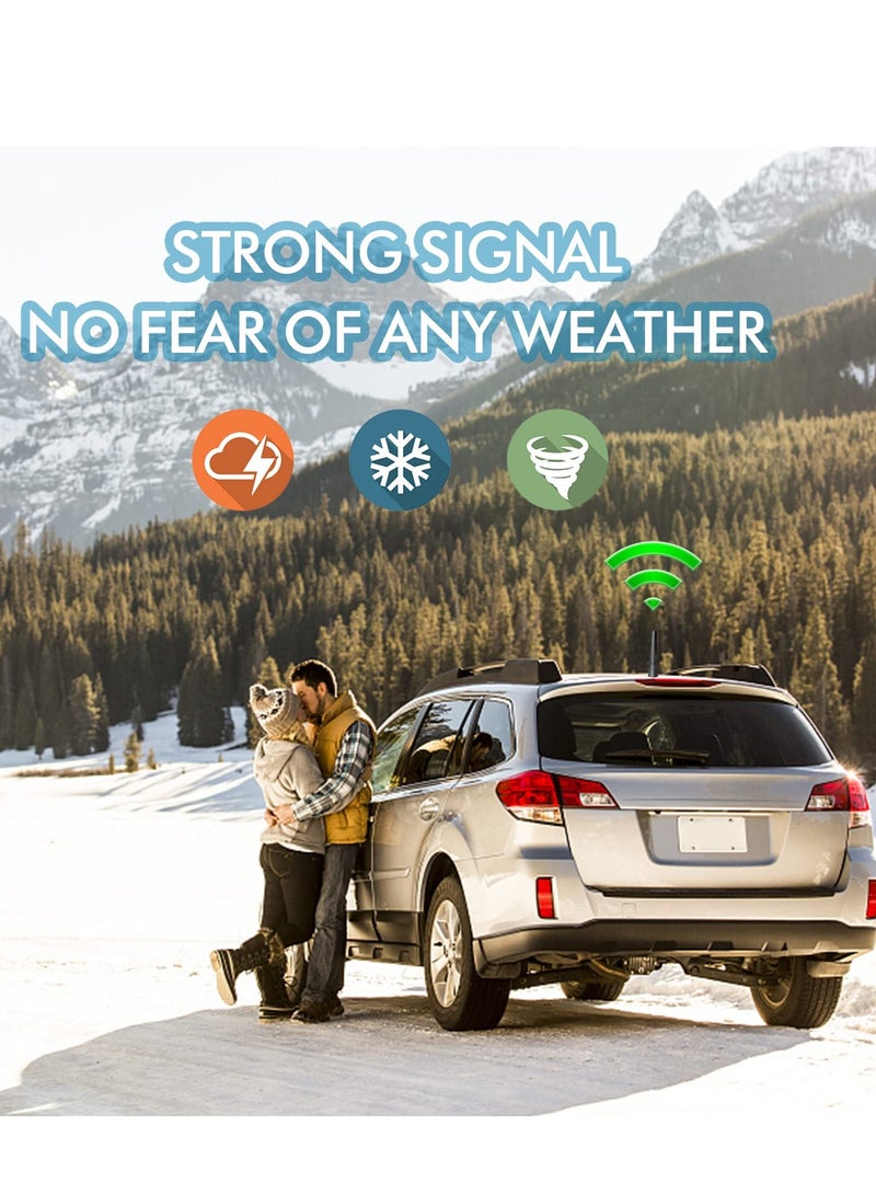 SYOSI 2 Pcs Car Aerial Antenna 6.5cm Mini Car Radio Small Short Roof AM/FM Universal Replacement with Screw M4 M5 M6 - Image 2