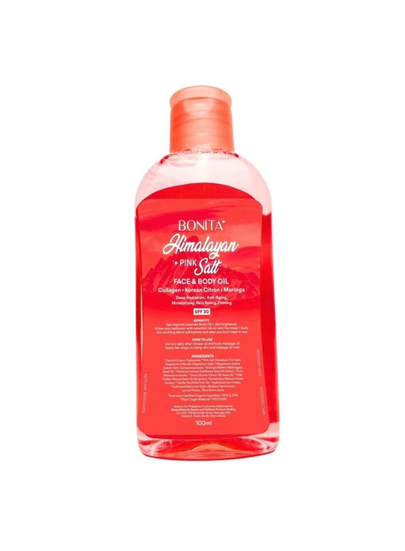 بونيتا زيت ملح الهيمالايا الوردي للوجه والجسم 100 مل - Image 1
