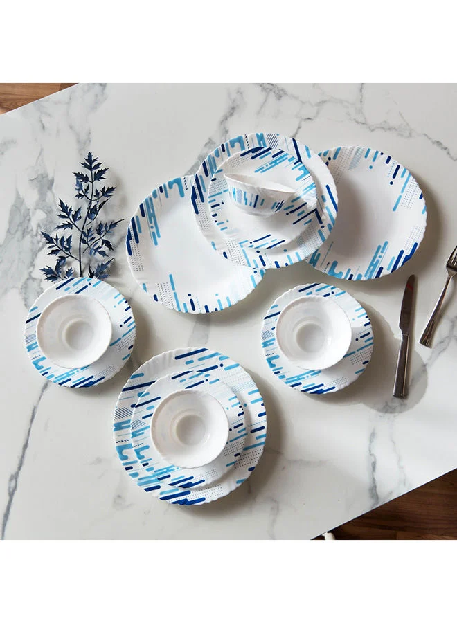 Home Box Atlanta Abstract 12-Piece Opal Dinnerware Set 25 x 2 x 25 cm