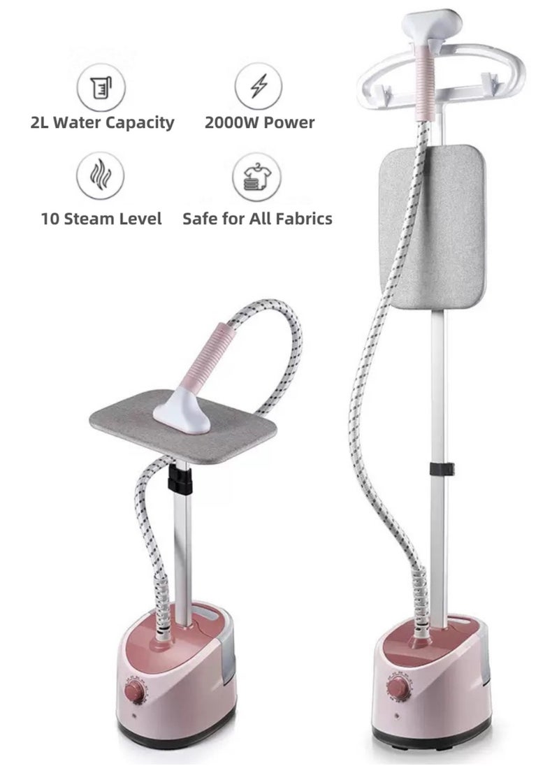 Al-Diyar Professional Garment Steamer Iron with Ironing Board, 2000w Standing Steamer for Clothes, 10 Level Steam Adjustment, 2L Water Tank, 26s Fast Steam，Free adjustment height  - Image 1