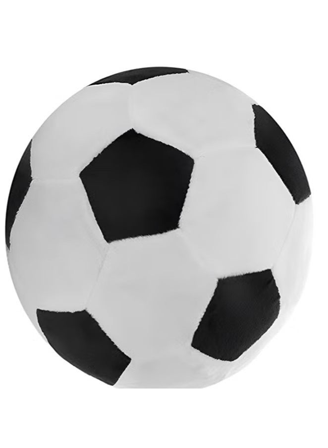 إيليلي كرة قدم قطيفة، وسادة قطيفة، كرة قدم ناعمة، لعبة كرة قدم متينة ورقيقة، هدية كرة قدم للأطفال الرضع والأولاد (7.8 بوصة/20 سم) - Image 1
