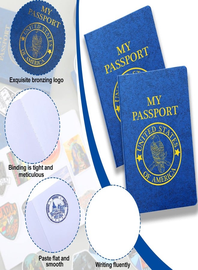 Sureio كتاب جواز سفر للأطفال من Sureio 174 قطعة مع ملصقات سفر متنوعة لهدايا حفلات جواز السفر وكتب القصاصات وملصقات الحائط والفنون والحرف واللوازم المدرسية وجوائز الألعاب ومجموعات للأولاد والبنات - Image 3