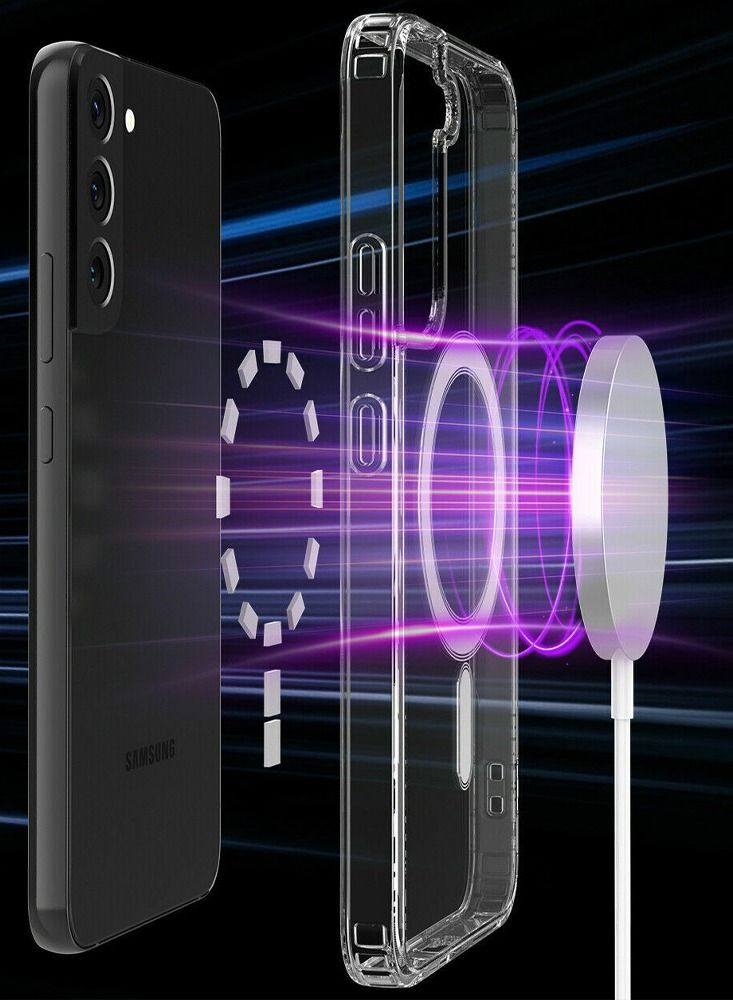 CATANES حافظة سامسونج جالكسي S23 شفافة مغناطيسية للحماية مع شحن لاسلكي غطاء ماغسيف الشفاف - Image 4