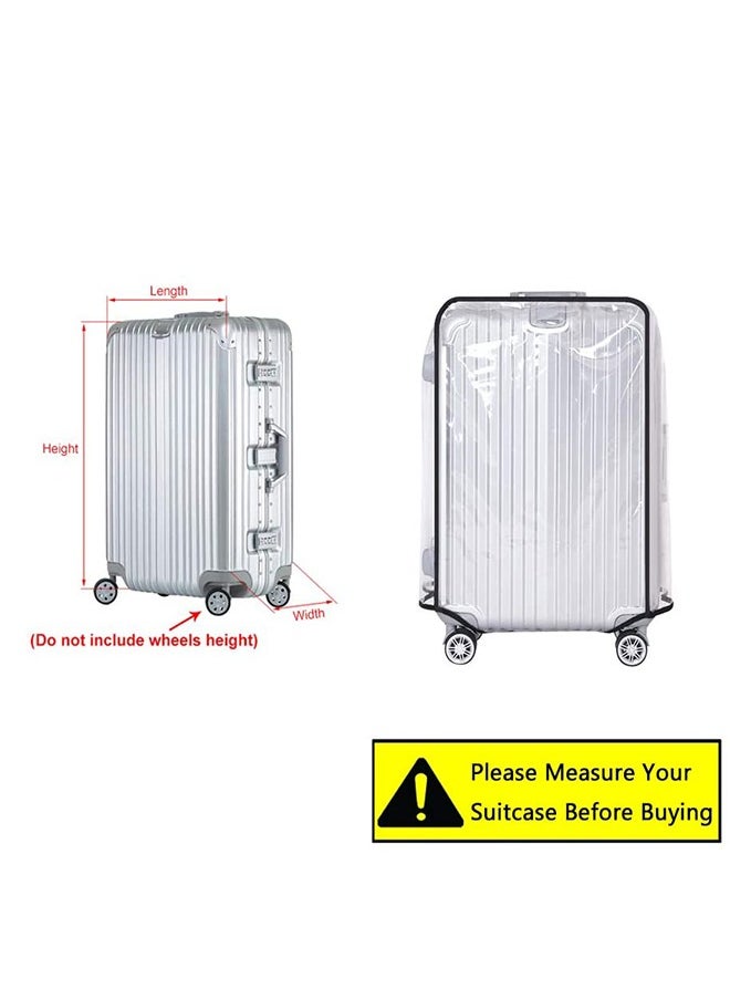 Waterproof Travel Luggage Cover Suitcase Protector Clear with Strap Belt