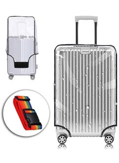 HomarKet Waterproof Travel Luggage Cover Suitcase Protector Clear with Strap Belt  - Image 1