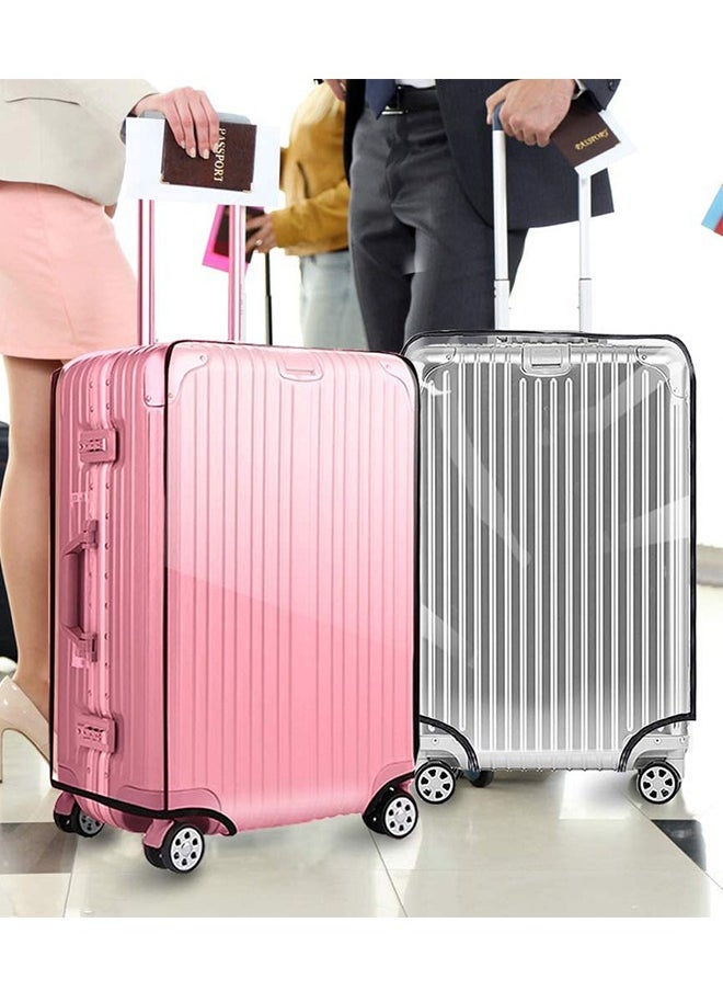 Waterproof Travel Luggage Cover Suitcase Protector Clear with Strap Belt