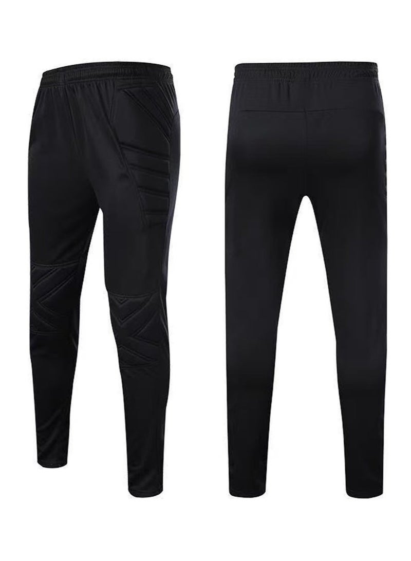 Aikanbo Men's Padded Goalkeeper Pants，Shock-Absorbing Protective Soccer Goalkeeper Pants，Quick-Dry Stretch Soccer Training Pants，Suitable for Matches and Training - Image 2