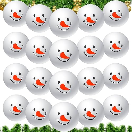 Kasyat 20 Pcs Snowman Stress Ball Snowmen Stress Relief Christmas Party Favors for Bag Filler Stocking Stuffers Gifts Suitable for Ages 3Classic248 Inch - Image 1