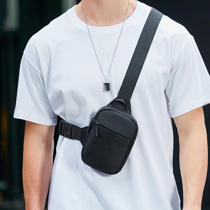 GUSTAVE ® Sling Bag for Men And Women, Small Crossbody Bags for Men Oxford Cloth Waterproof Lightweight Side Bag Shoulder Bag Men for Outdoors Traveling Casual - Image 2
