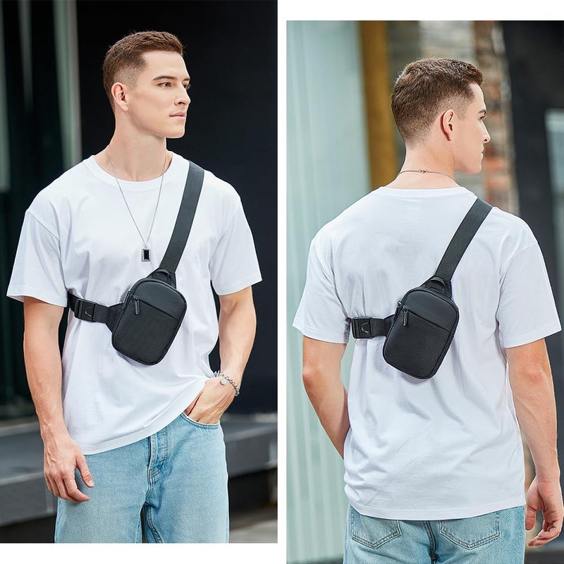 GUSTAVE ® Sling Bag for Men And Women, Small Crossbody Bags for Men Oxford Cloth Waterproof Lightweight Side Bag Shoulder Bag Men for Outdoors Traveling Casual - Image 5