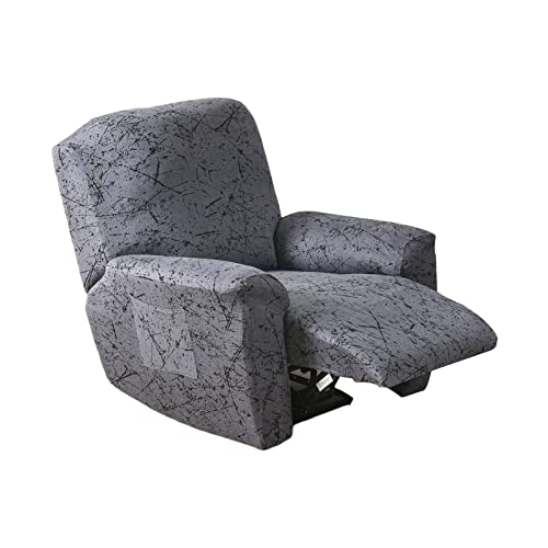 Eco-Ancheng Recliner Slipcovers 4-Pieces Lazyboy Recliner Covers Recliner Couch Covers Recliner Chair Cover Non Slip Reclining Slipcovers with Storage Pockets Furniture Protector for Living Room - Image 1