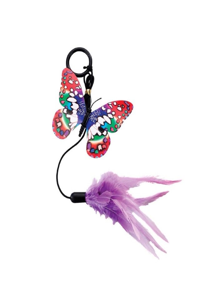 SPOT Ethical Pets Assorted Colors Fluttery Butterfly Cat Toy with Teaser Ring - Image 2