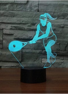 Night Light Cool Tennis Ball 3D Optical Night Light 7 Color Changing Table Lamps with light Flat & ABS Base USB Cable Home Decor