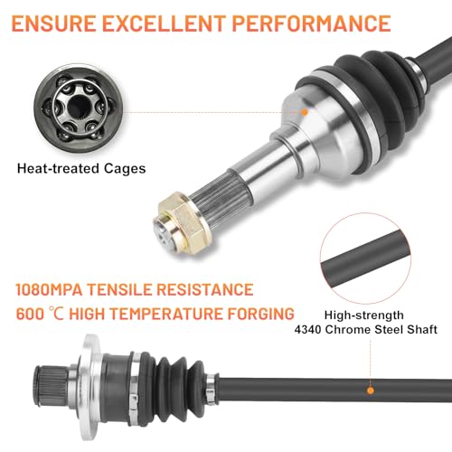 Magorfas Rear Left & Right CV Axle Shaft for Yamaha Rhino 450 4x4 2006 2007 2008 2009, For Rhino 660 4x4 2004-2007,5UG-F530T-20-00 5UG-F53B0-21-00 5UG-F530U-20-00 - 1 Pair - Image 4