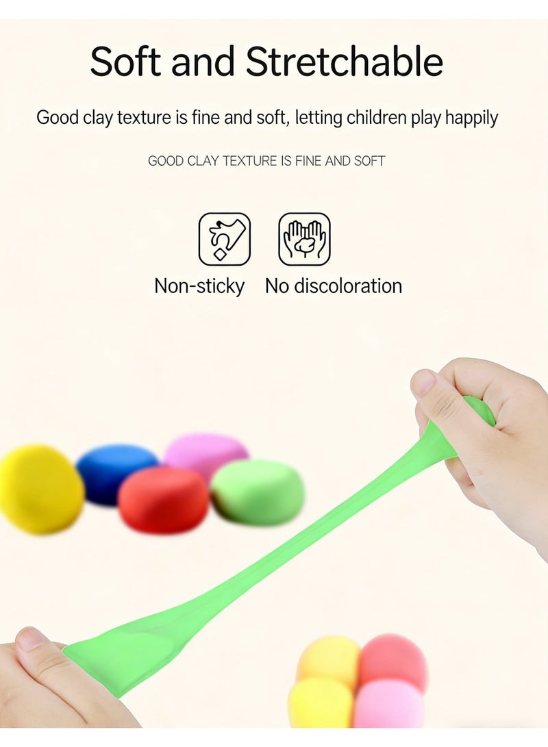 36 Vibrant Colors Air Dry Clay Kit (3 Sculpting Tools & Instruction Manual Included) - Non-Toxic DIY Educational Modeling Clay for Kids, Creative Handcraft Toy - Image 5