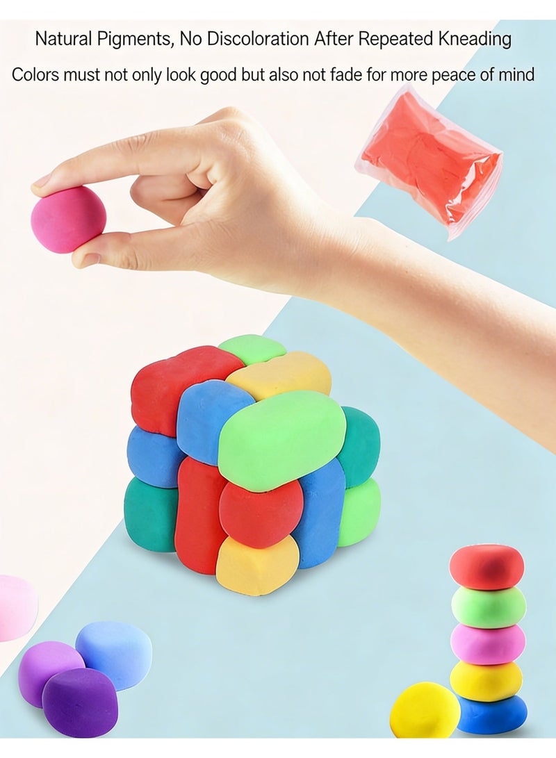 36 Vibrant Colors Air Dry Clay Kit (3 Sculpting Tools & Instruction Manual Included) - Non-Toxic DIY Educational Modeling Clay for Kids, Creative Handcraft Toy - Image 4