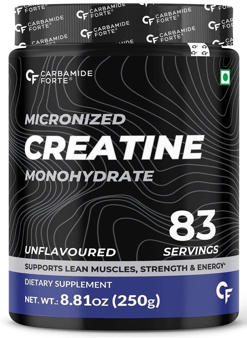 CARBAMIDE FORTE Micronised Creatine Monohydrate Powder Supplement Unflavoured 83 Servings 250 G  - Image 1