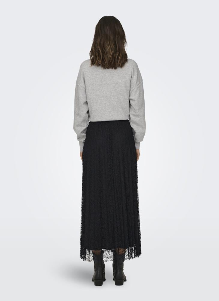 ONLY Mesh Detail Pleated Maxi Skirt - Image 2